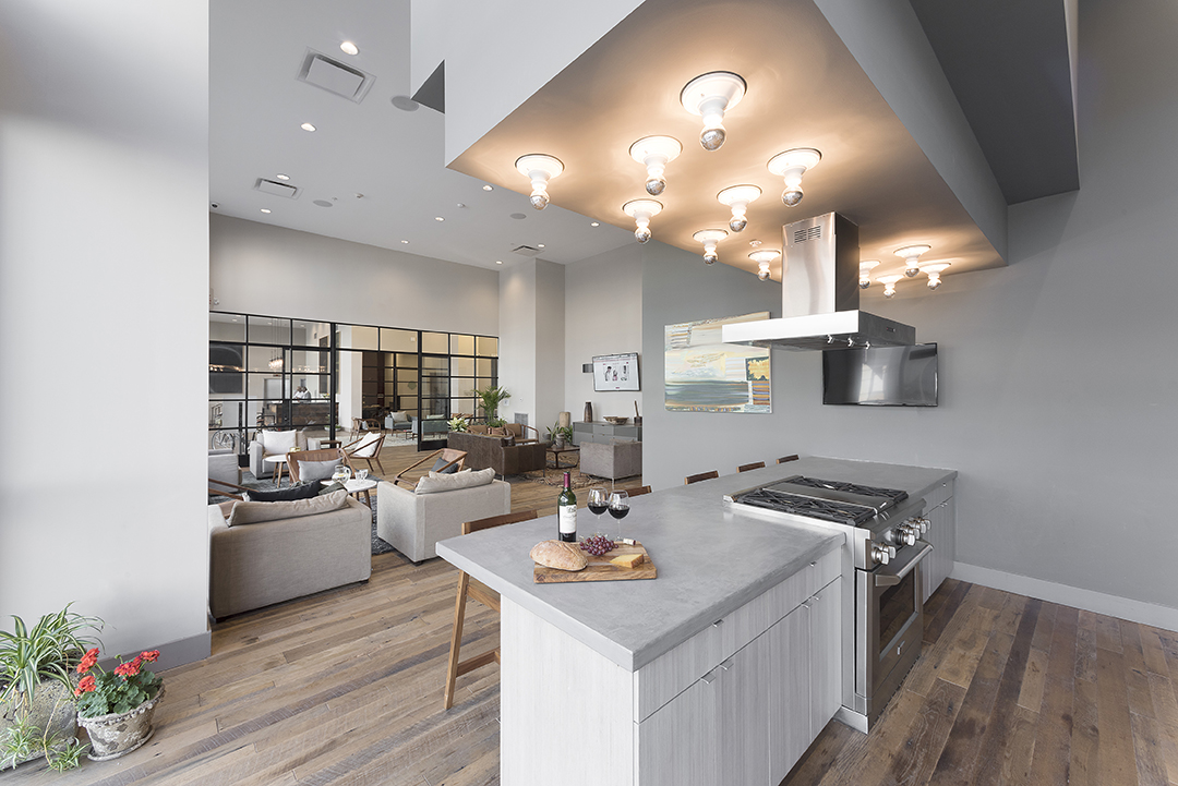 interior design features for Super Bowl party - modern multifamily clubhouse interior design features for Super Bowl party - modern multifamily clubhouse