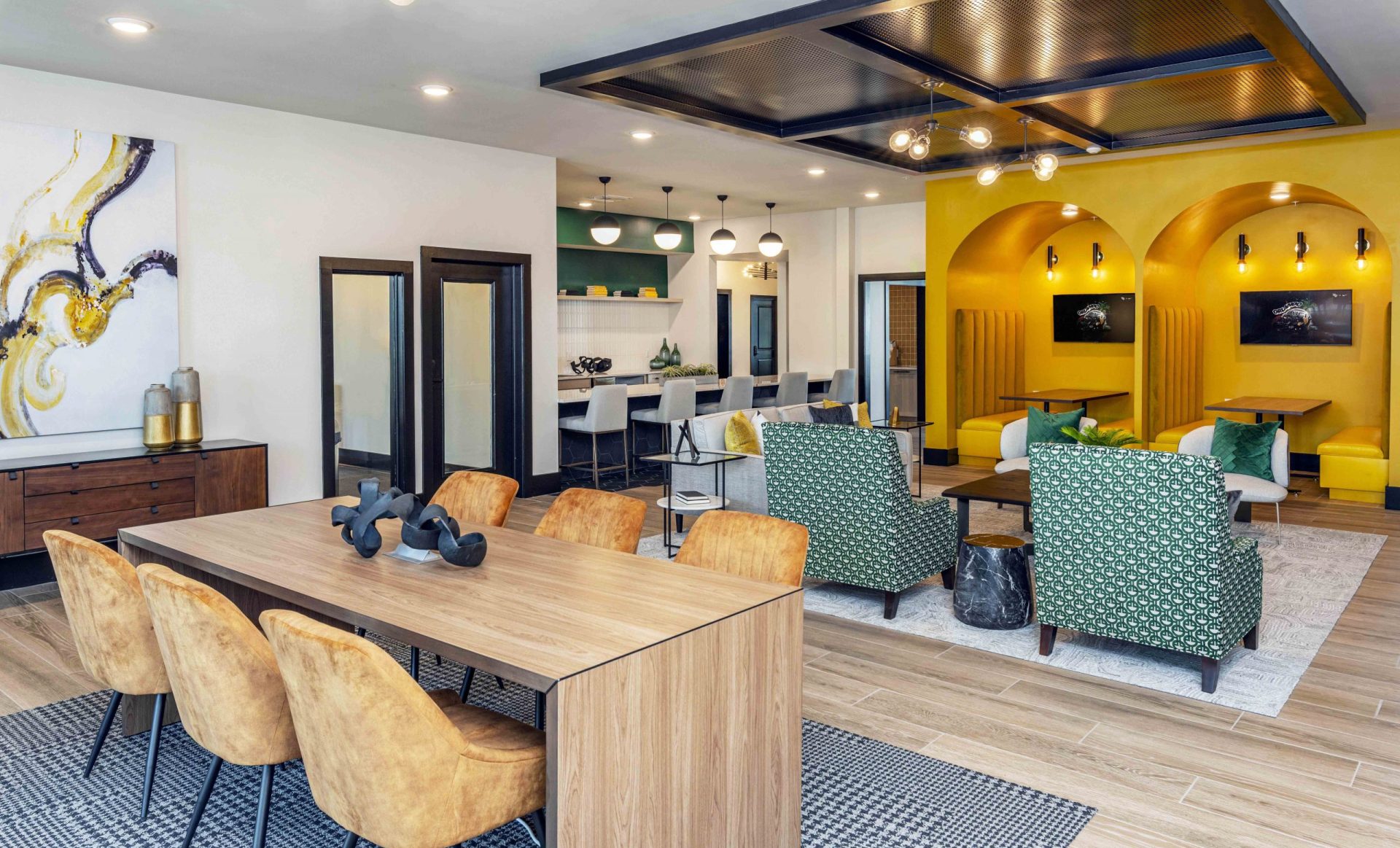 4   Retreat at East 2   Club Room with Booths   1st Floor