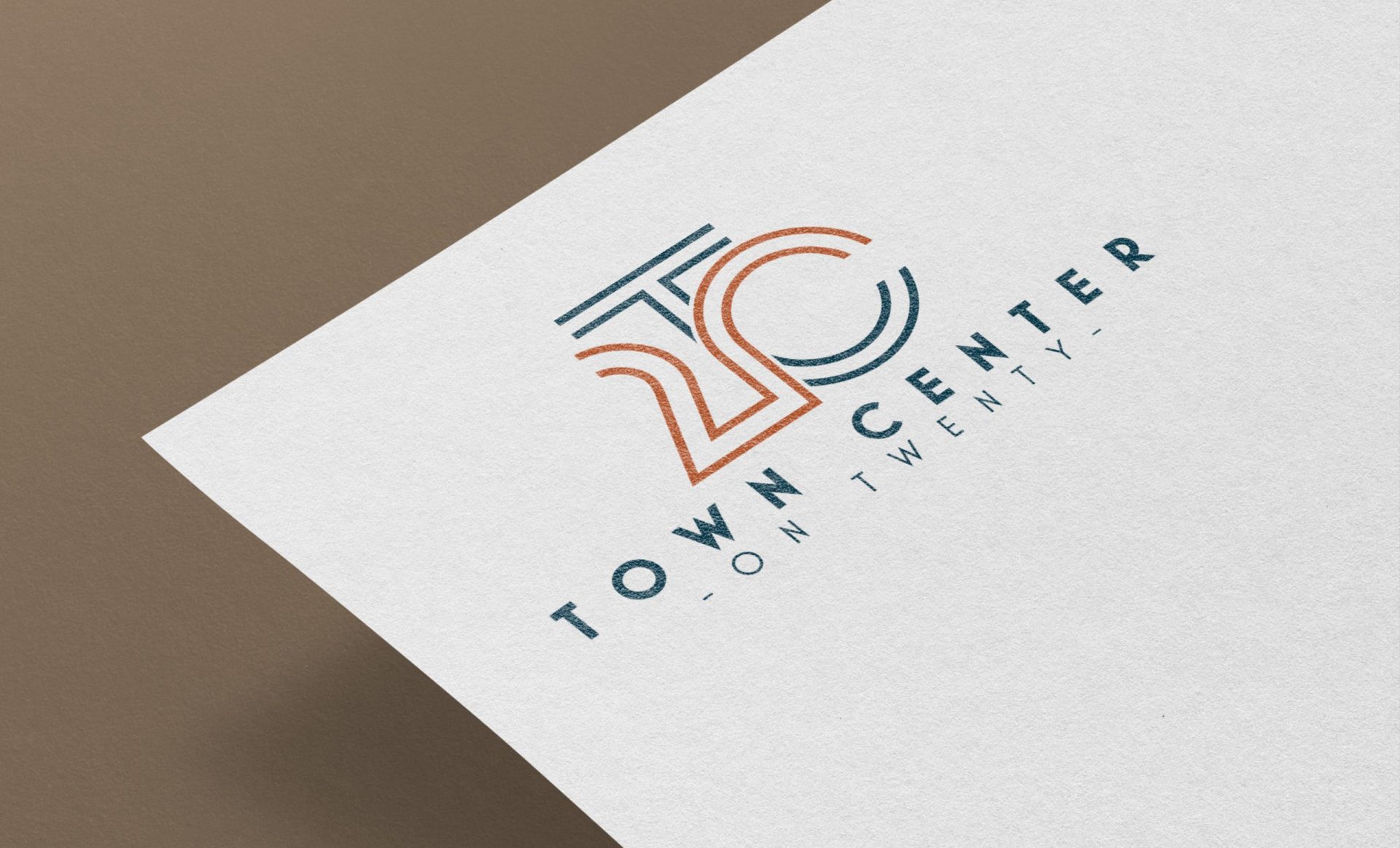 Town Center On Twenty Logo Mockup